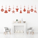 Christmas Baubles Santa Reindeer Angel Wall Sticker