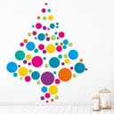 Christmas Tree Purple Pink Blue Wall Sticker