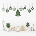 Snowflake Baubles Xmas Tree Christmas Wall Sticker