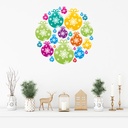 Snowflake Baubles Christmas Wall Sticker