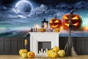 Jack O Lantern Halloween Pumpkin Wall Mural Wallpaper
