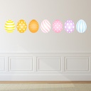 Pastel Pattern Eggs Easter Wall Sticker