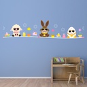 Easter Bunny Eggs Lamb Wall Sticker