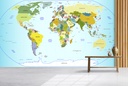 World Map Wall Mural Wallpaper - Mod9