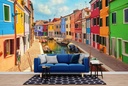 Colourful Houses Canal Venice Wall Mural Wallpaper