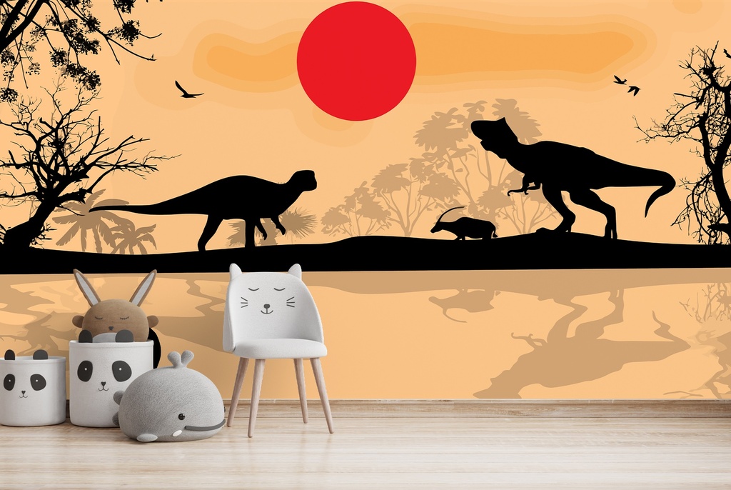 Dinosaur Landscape World Jurassic Wall Mural Wallpaper