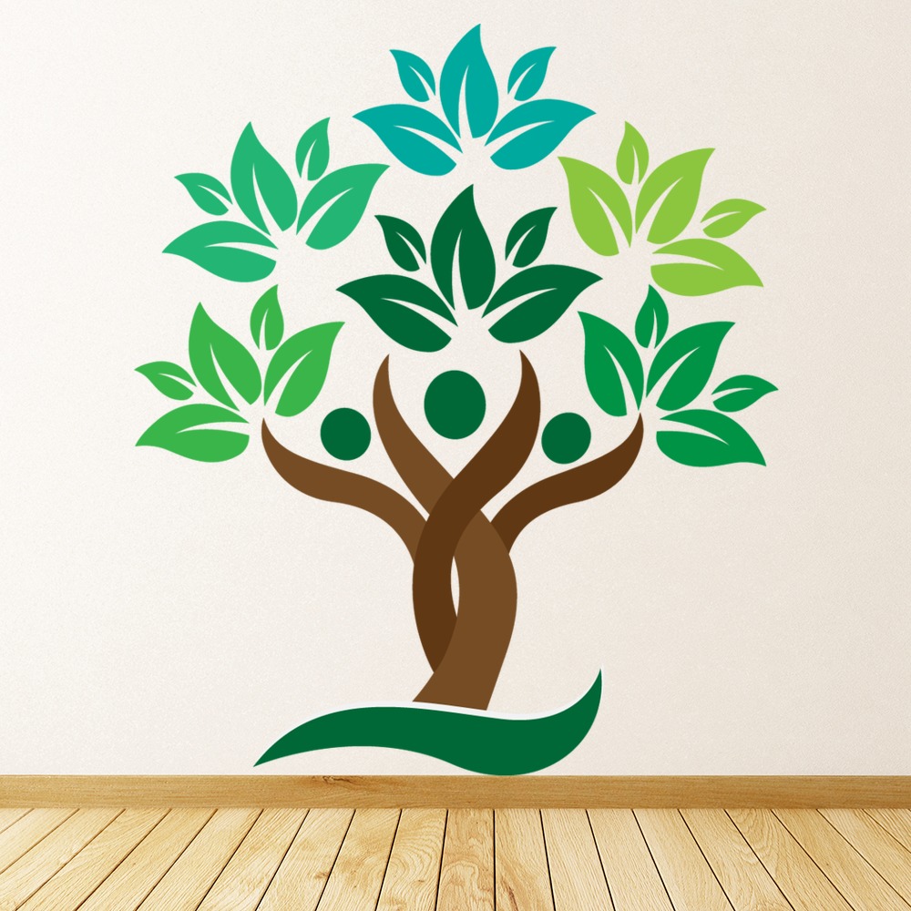 Green Tree Living Room Wall Sticker