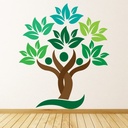 Green Tree Living Room Wall Sticker