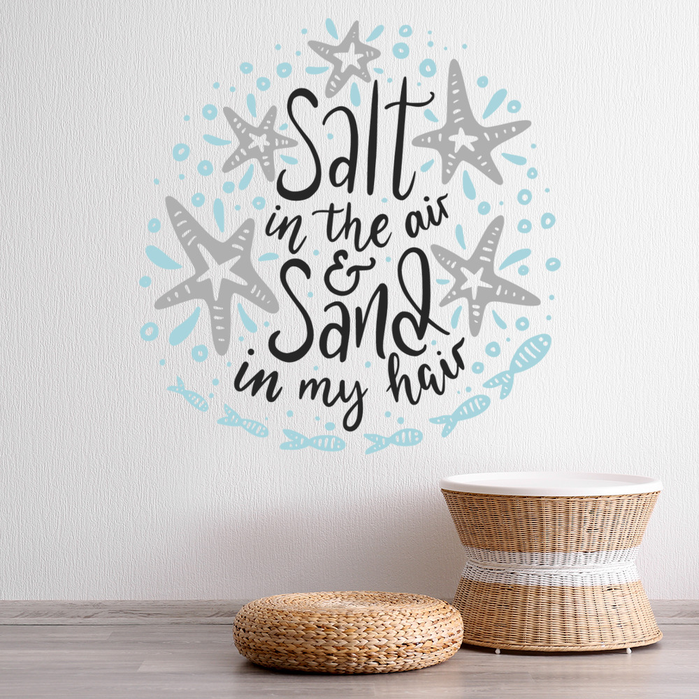 Salt In The Air Inspirational Quote Wall Sticker