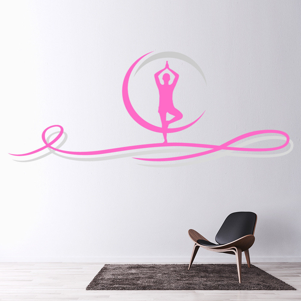Yoga Beauty Meditation Exercise Wall Sticker