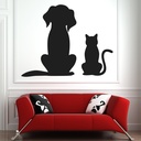Best Friends Dog Cat Wall Sticker