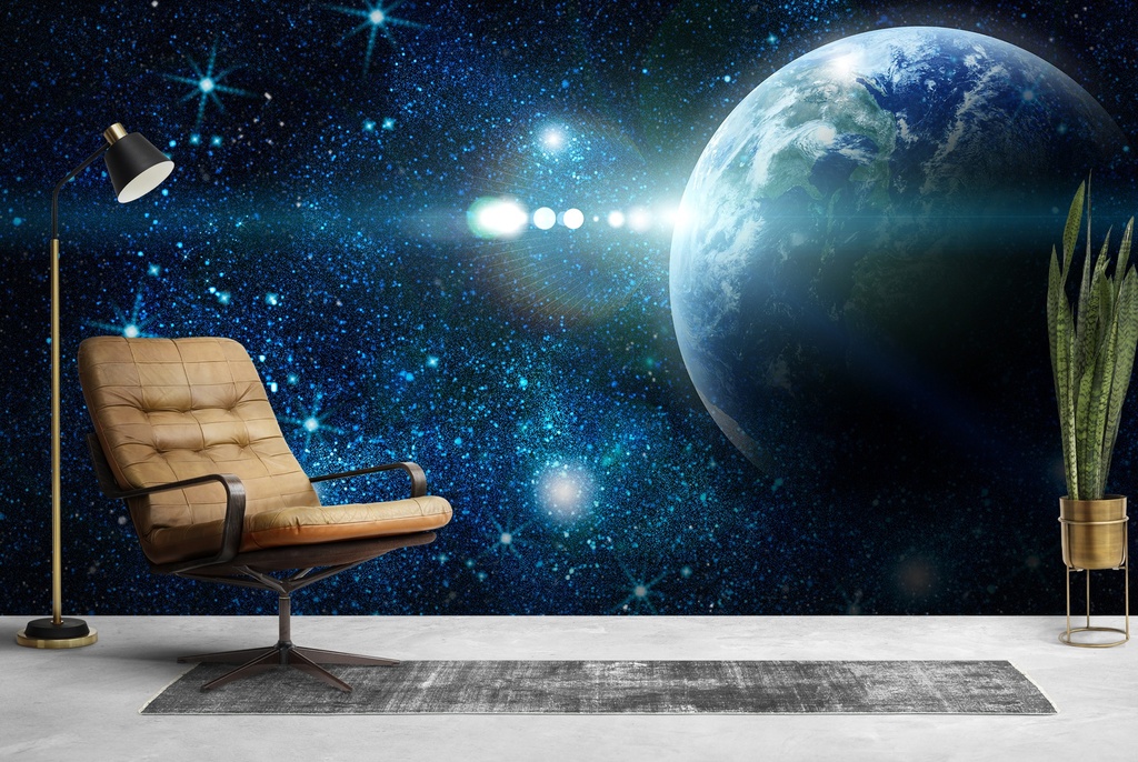 Outer Space & Planet Earth Wall Mural Wallpaper