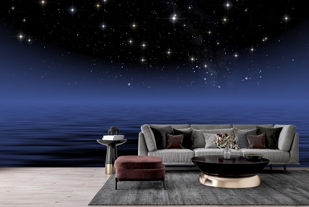 Night Sky & Calm Sea Wall Mural Wallpaper
