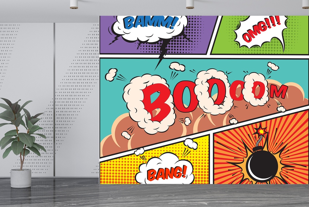 Comic Strip Speech Bubbles Wall Mural Wallpaper