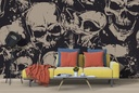 Grunge Skulls Halloween Wall Mural Wallpaper
