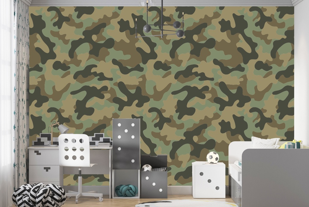 Green Camouflage Army Soldier Wall Mural Wallpaper