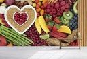 Healthy Living Fruit Heart Wall Mural Wallpaper