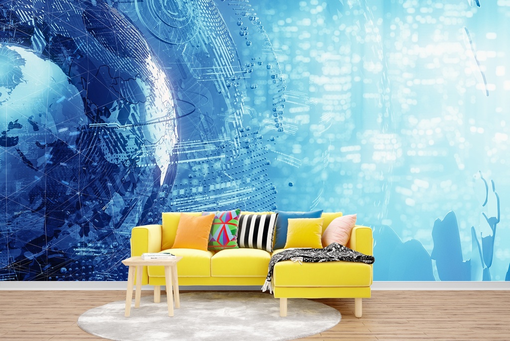 Digital Earth Cyberspace Wall Mural Wallpaper
