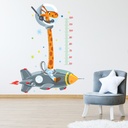 Space Giraffe Height Chart Wall Sticker