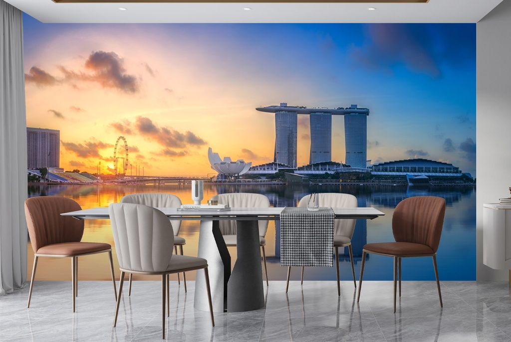 Singapore Skyline Wall Mural Wallpaper