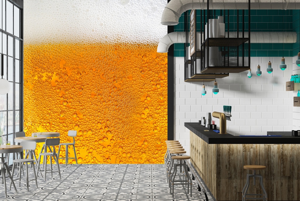 Pint Lager Beer Pub Bar Wall Mural Wallpaper