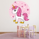 Love Heart Unicorn Pink Fairytale Wall Sticker