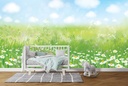 Summer Meadow Daisy Flowers Wall Mural Wallpaper
