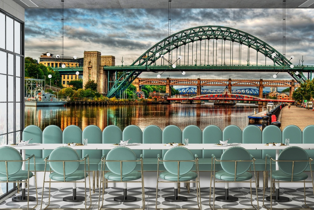 Newcastle City UK Tyne Bridge Wall Mural Wallpaper