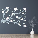 Pink Blossom Branch Flower Tree Wall Sticker