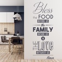 Bless The Food Religious Quote Wall Sticker - Mod6
