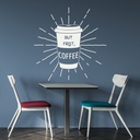 But First Coffee Quote Wall Sticker