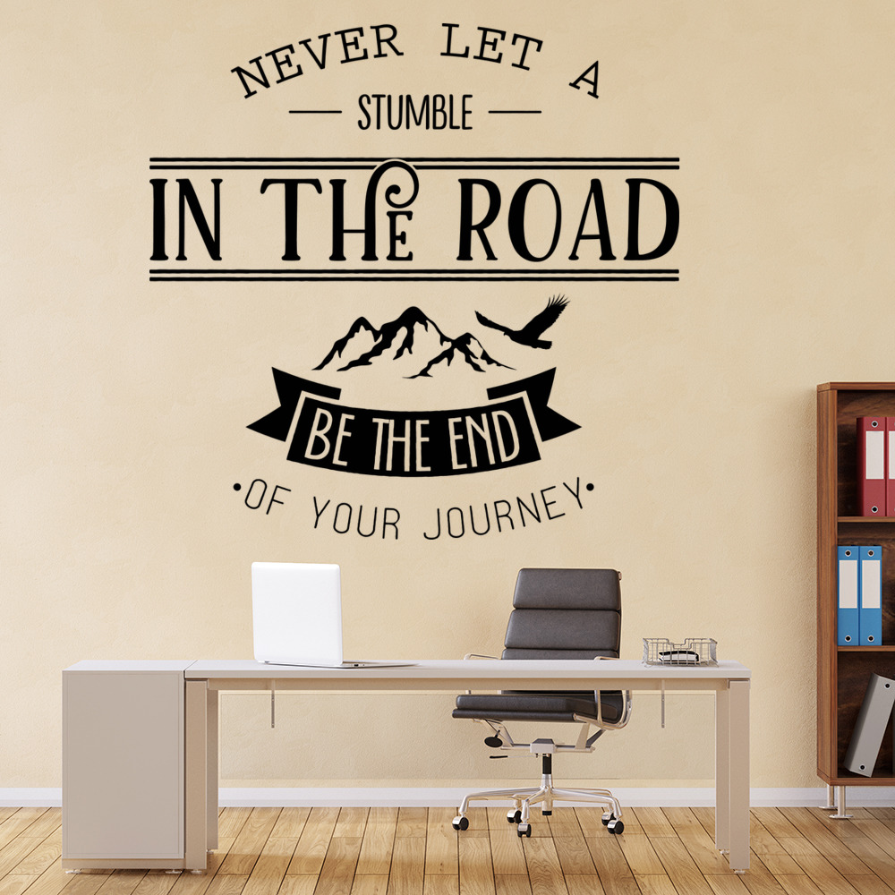 End Of Your Journey Inspirational Quote Wall Sticker