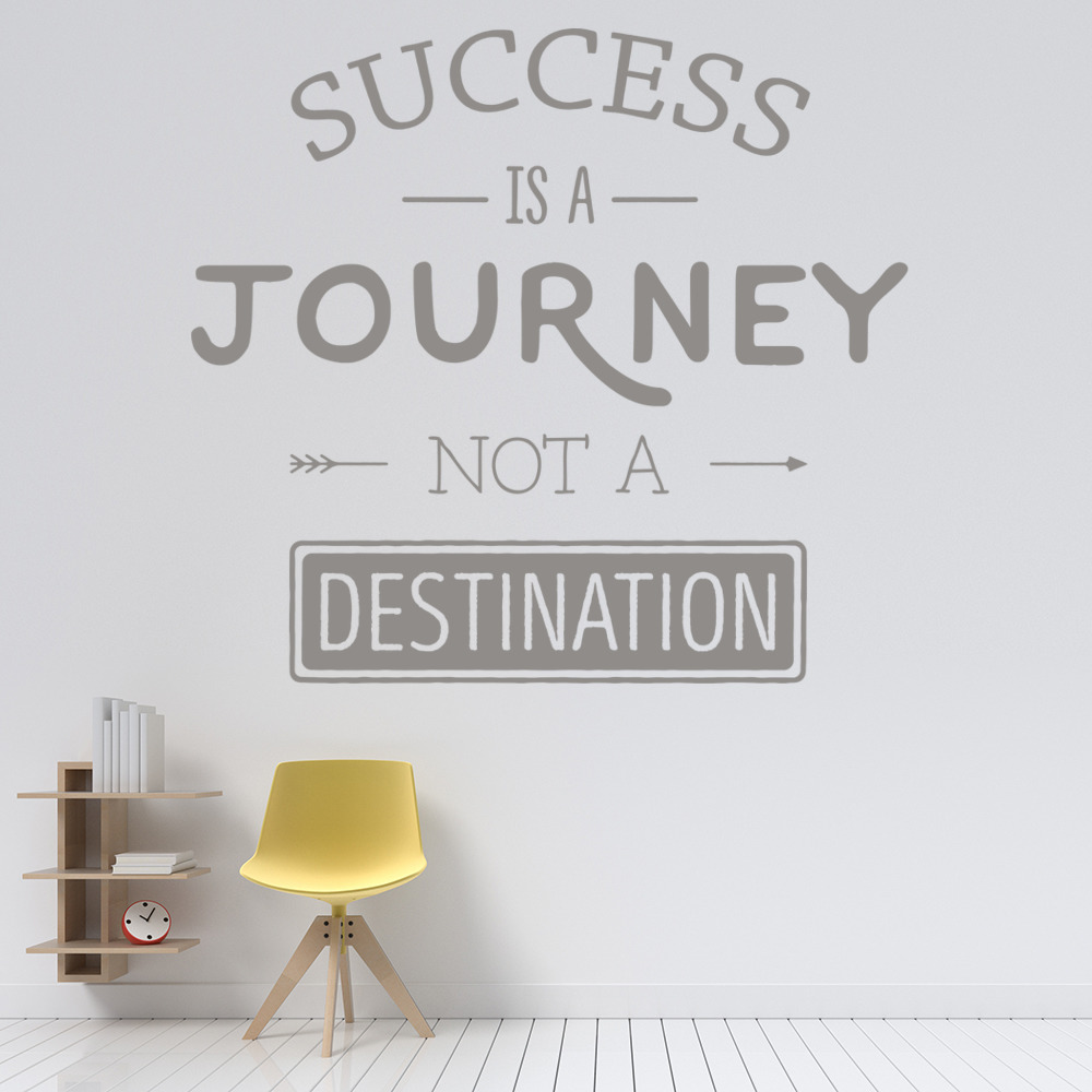Success Is A Journey Inspirational Quote Wall Sticker - Mod5
