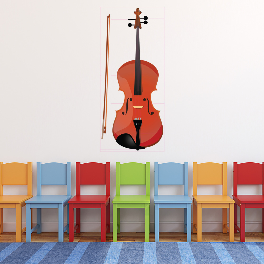 Viola Violin Instruments Wall Sticker