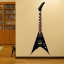 Electric Guitar Flying V Style Wall Sticker