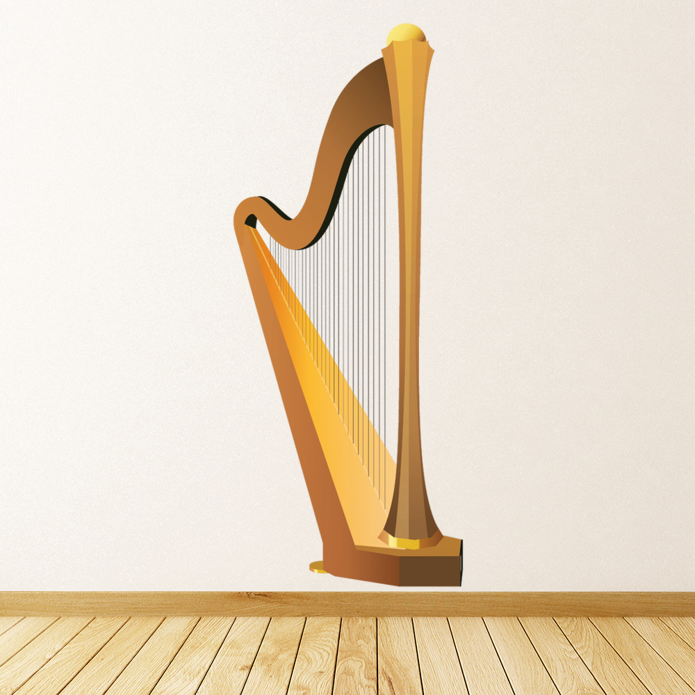 Harp String Instrument Wall Sticker