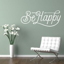 Be Happy Inspirational Quote Wall Sticker
