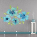 Blue Flowers Floral Bouquet Wall Sticker