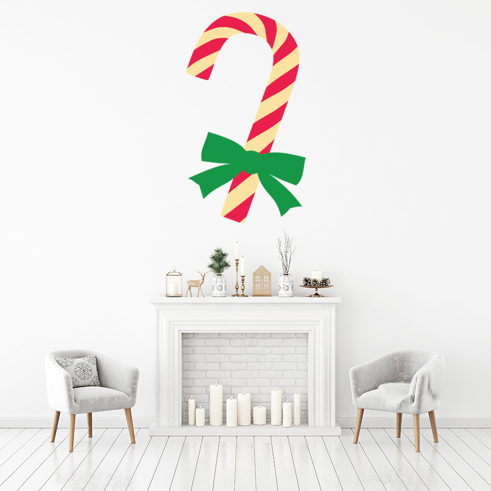 Candy Cane Stripe Christmas Wall Sticker