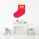 Red Christmas Stocking Festive Wall Sticker