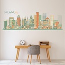 Salt Lake City Utah USA City Skyline Wall Sticker
