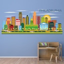 Philadelphia USA City Skyline Wall Sticker - Mod8
