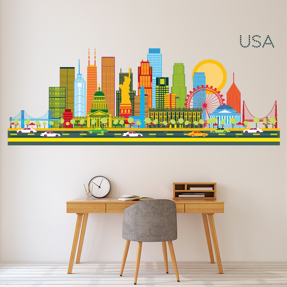 USA Landmarks Statue Of Liberty Wall Sticker