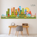 USA Landmarks Statue Of Liberty Wall Sticker