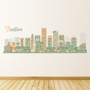 Boston USA City Skyline Wall Sticker - Mod6