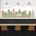 Sacramento USA City Skyline Wall Sticker