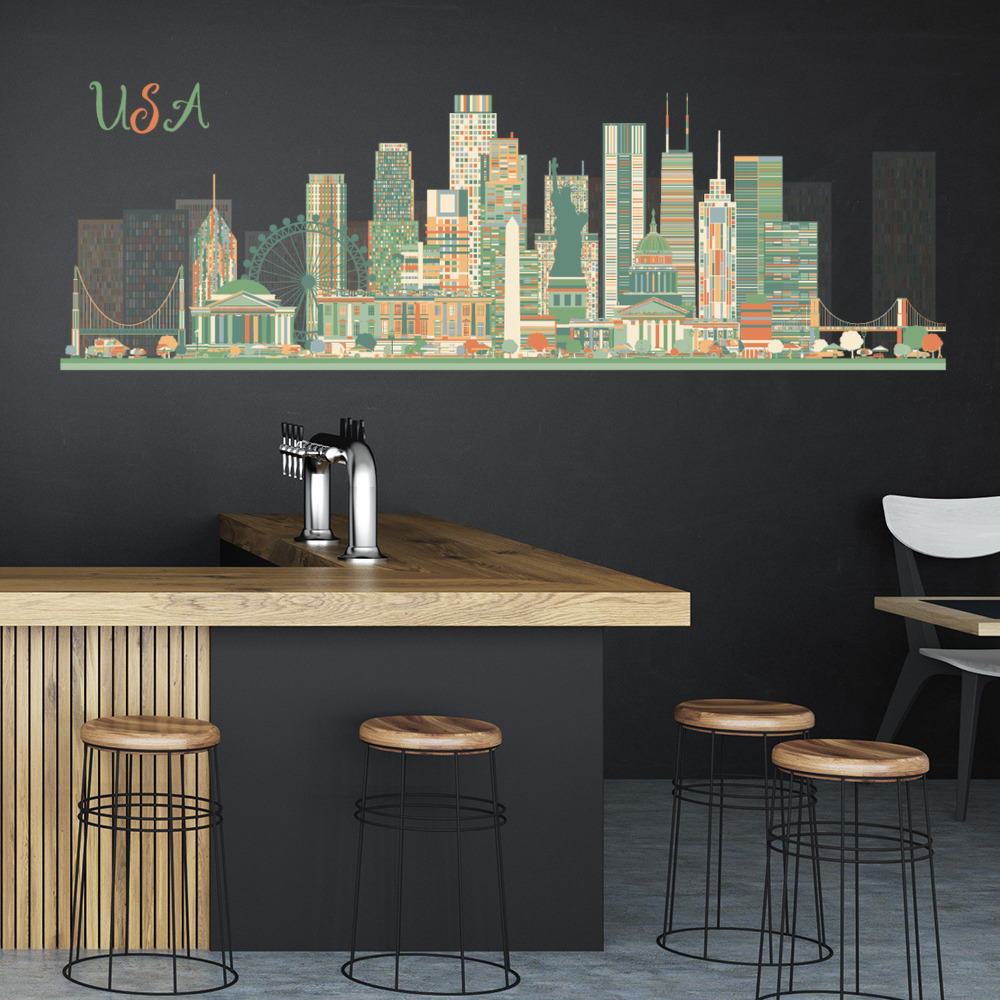 America Landmarks USA Statue Of Liberty Wall Sticker