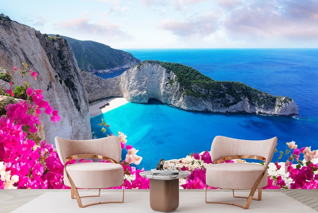 Zakynthos Greece Blue Ocean Wall Mural Wallpaper