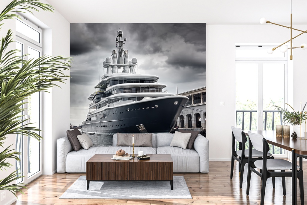 Modern Ship Ocean Storm Wall Mural Wallpaper
