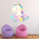 Floral Unicorn Fairytale Wall Sticker